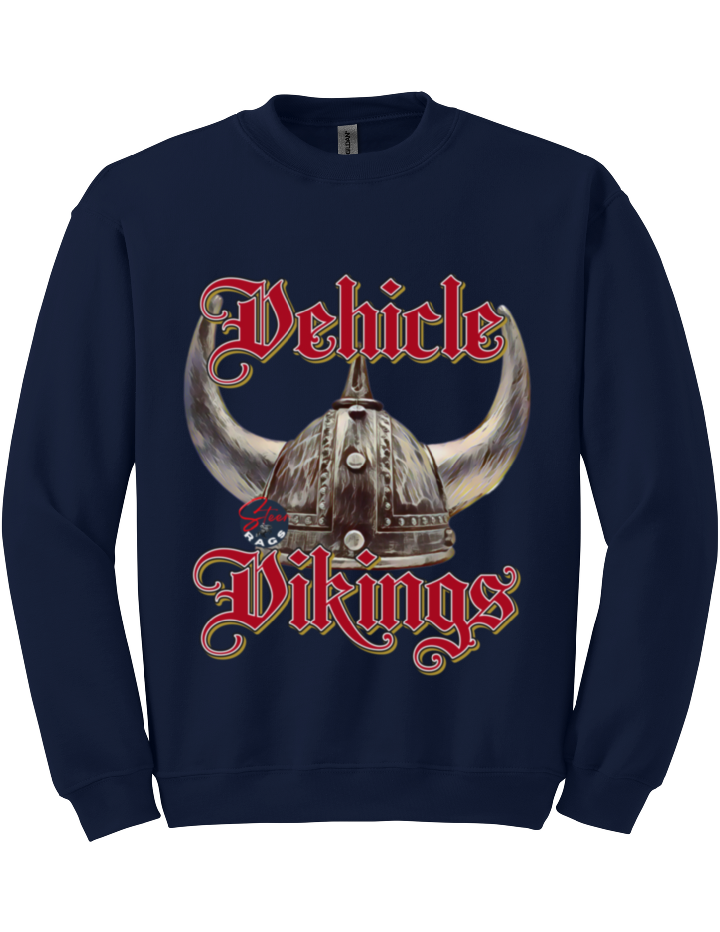 Vehicle Vikings Red Print Sweatshirt