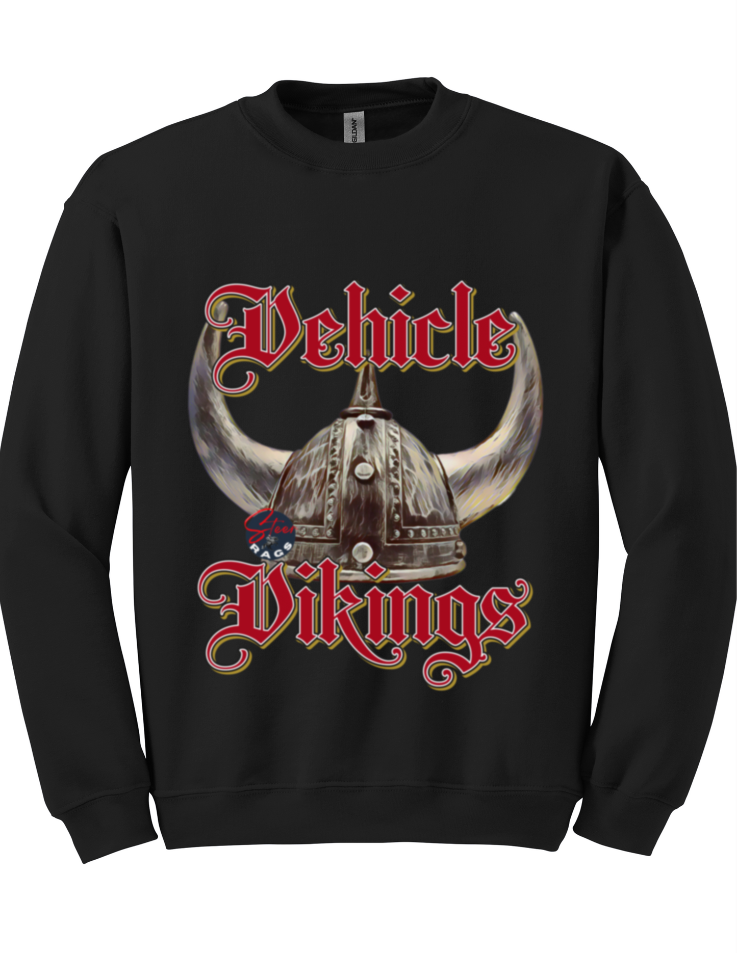 Vehicle Vikings Red Print Sweatshirt