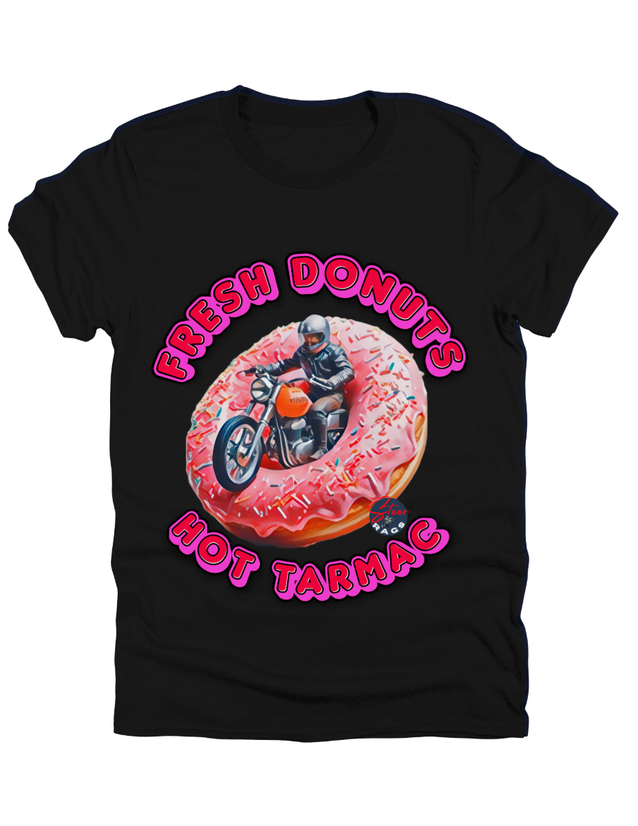 Fresh Donut Hot Tarmac Motorbike T-shirt