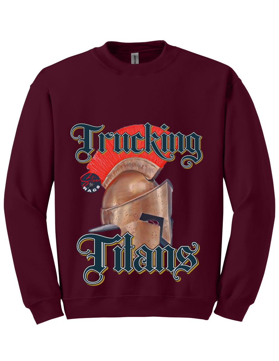 Trucking Titans Dark Teal Print Sweatshirt