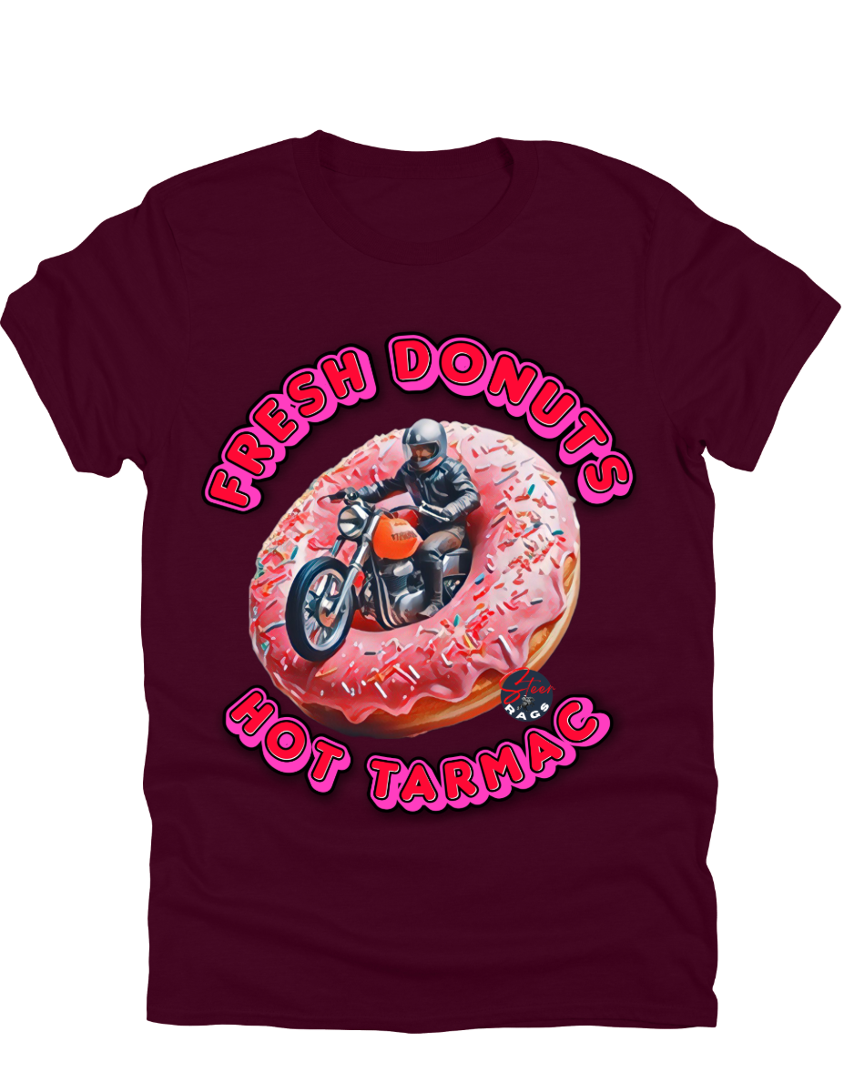 Fresh Donut Hot Tarmac Motorbike T-shirt