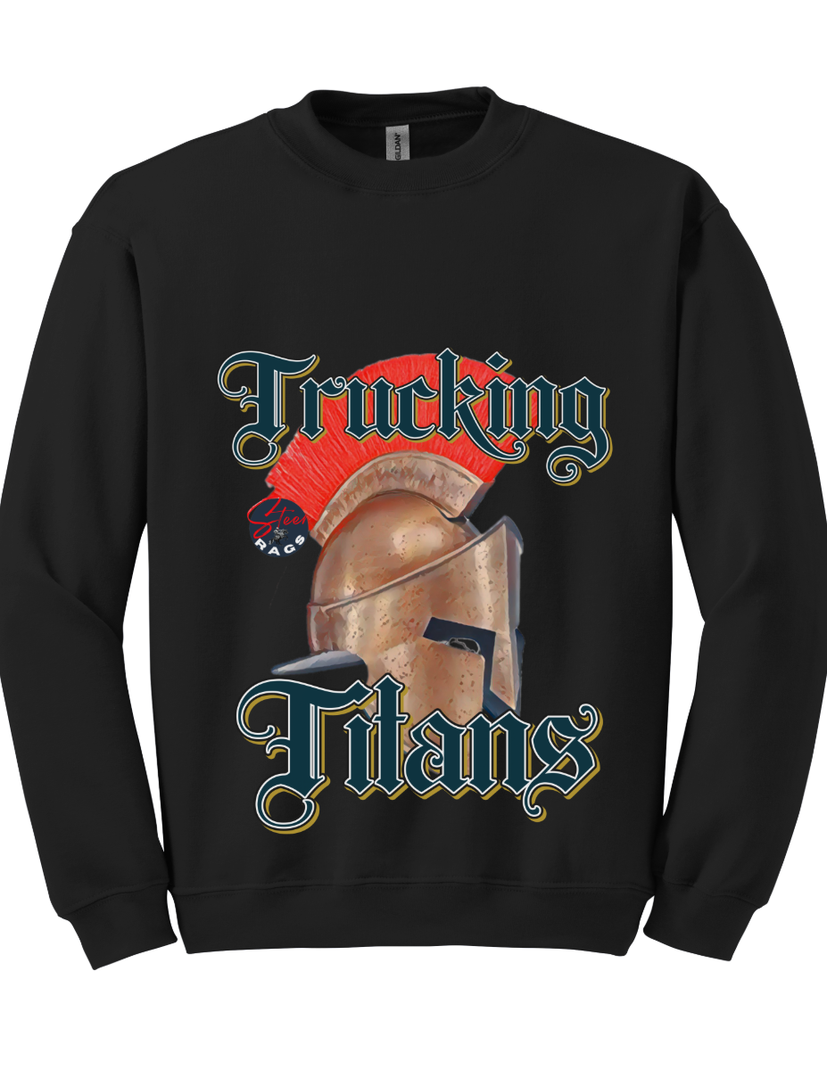 Trucking Titans Dark Teal Print Sweatshirt