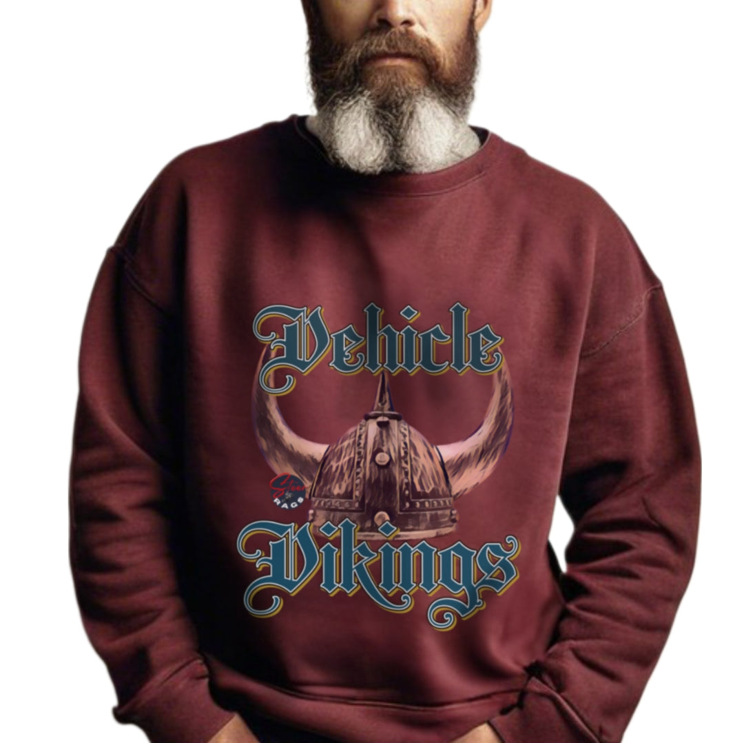 Vehicle Vikings Blue Print Sweatshirt