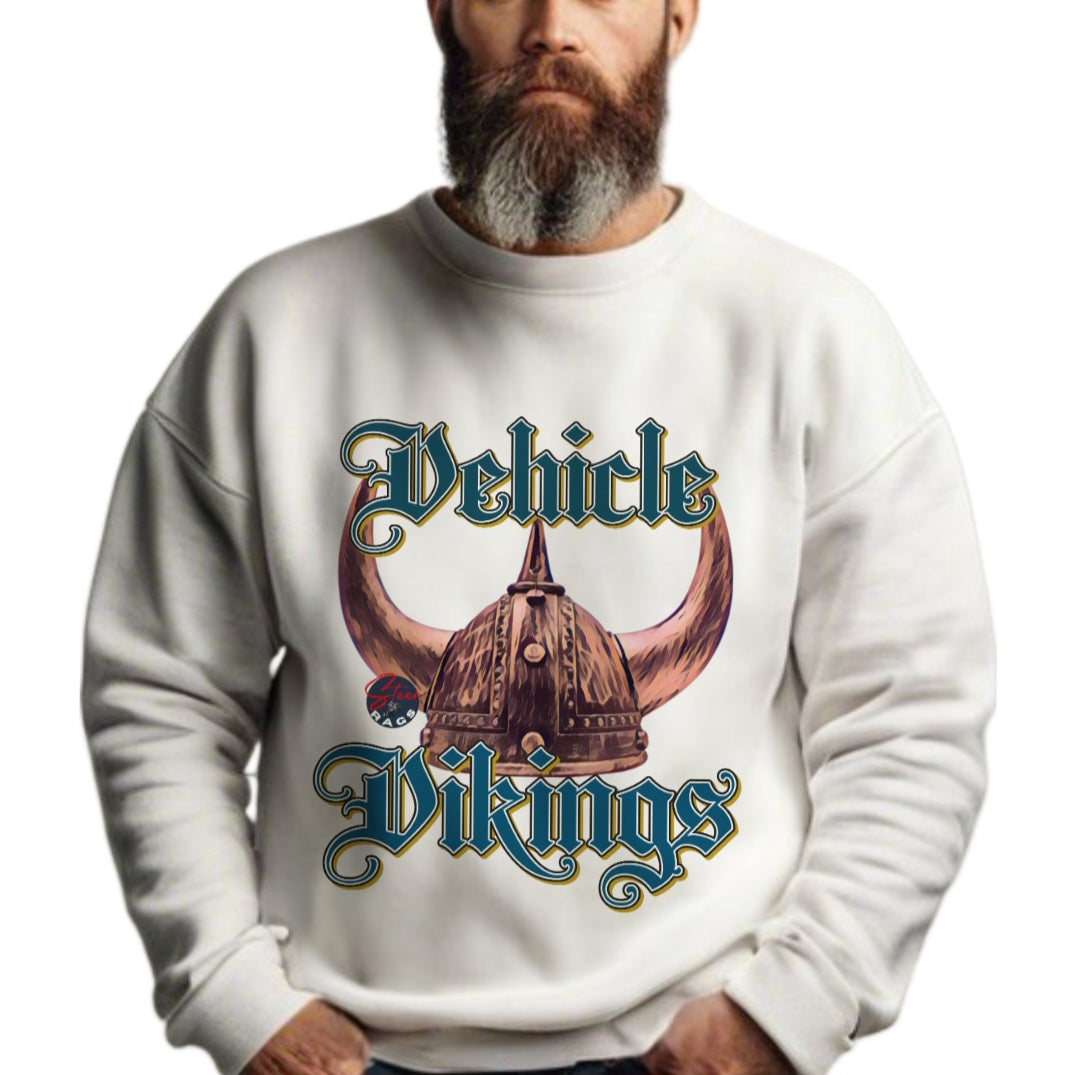 Vehicle Vikings Blue Print Sweatshirt