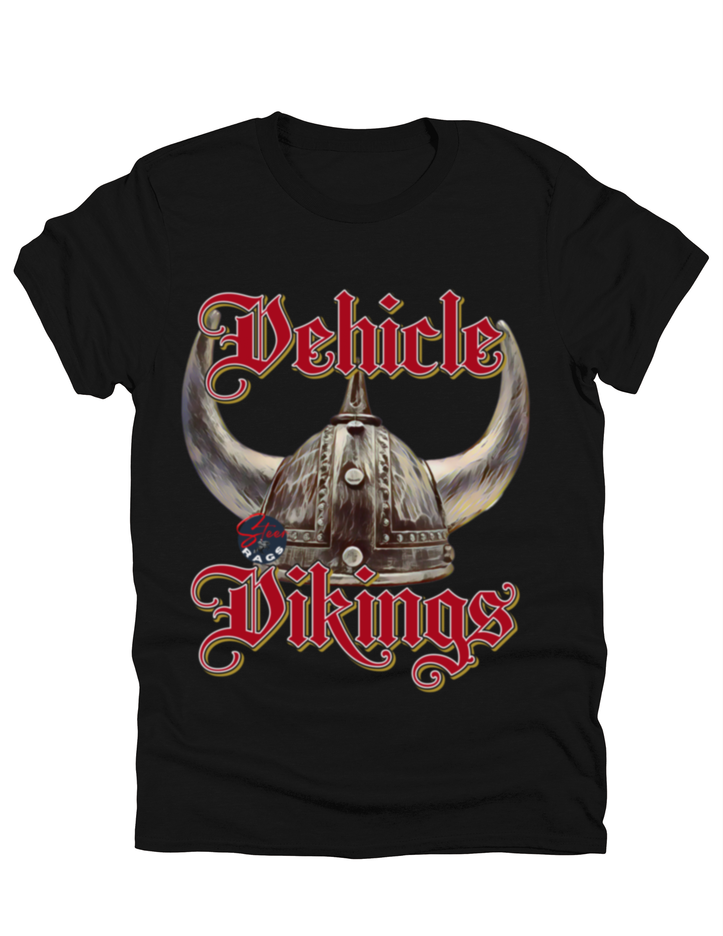 Vehicle Vikings Red Print T-shirt