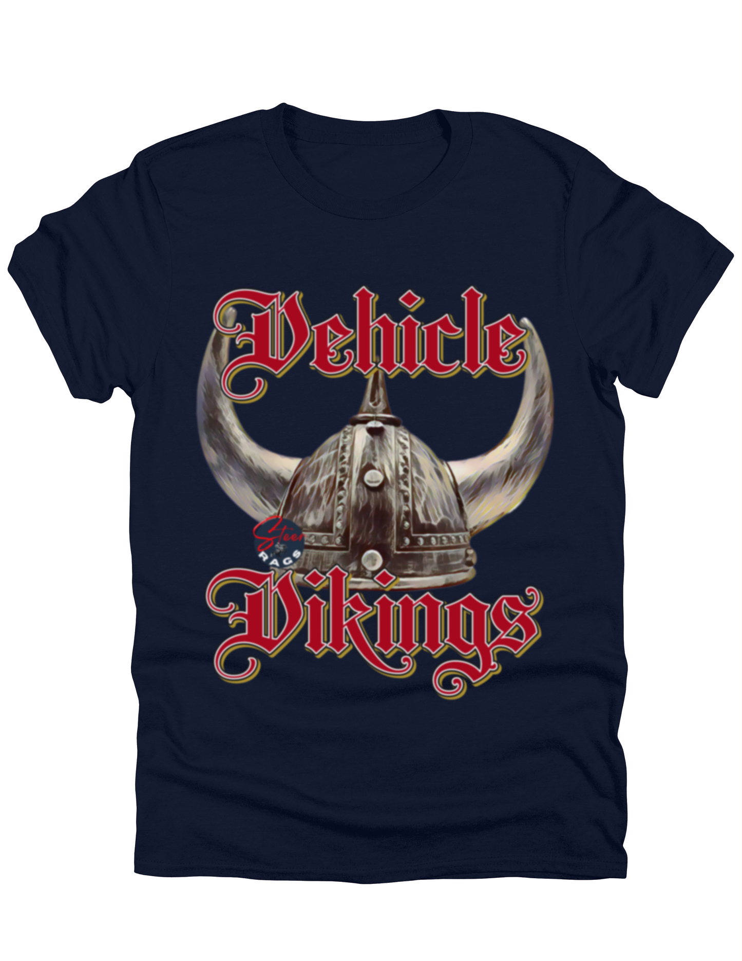 Vehicle Vikings Red Print T-shirt