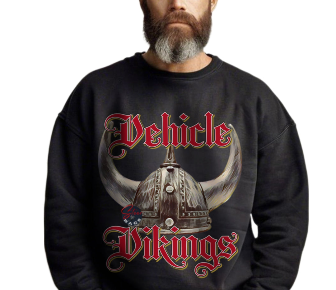Vehicle Vikings Red Print Sweatshirt