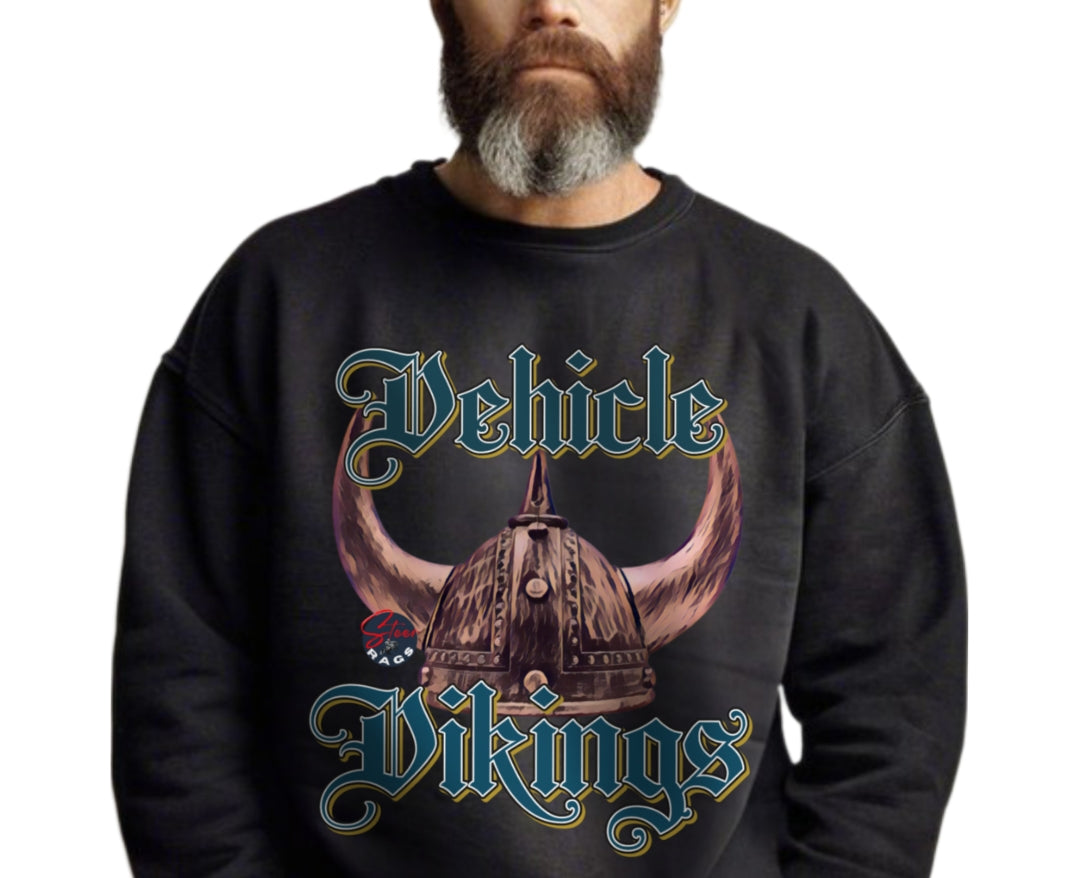 Vehicle Vikings Blue Print Sweatshirt