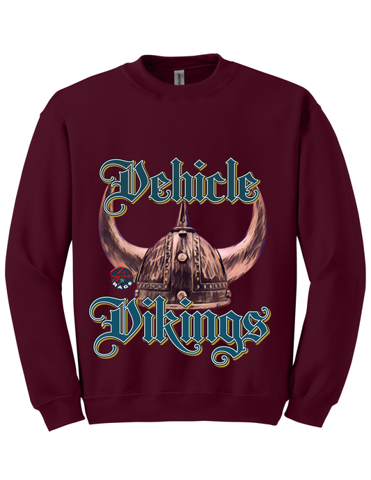 Vehicle Vikings Blue Print Sweatshirt