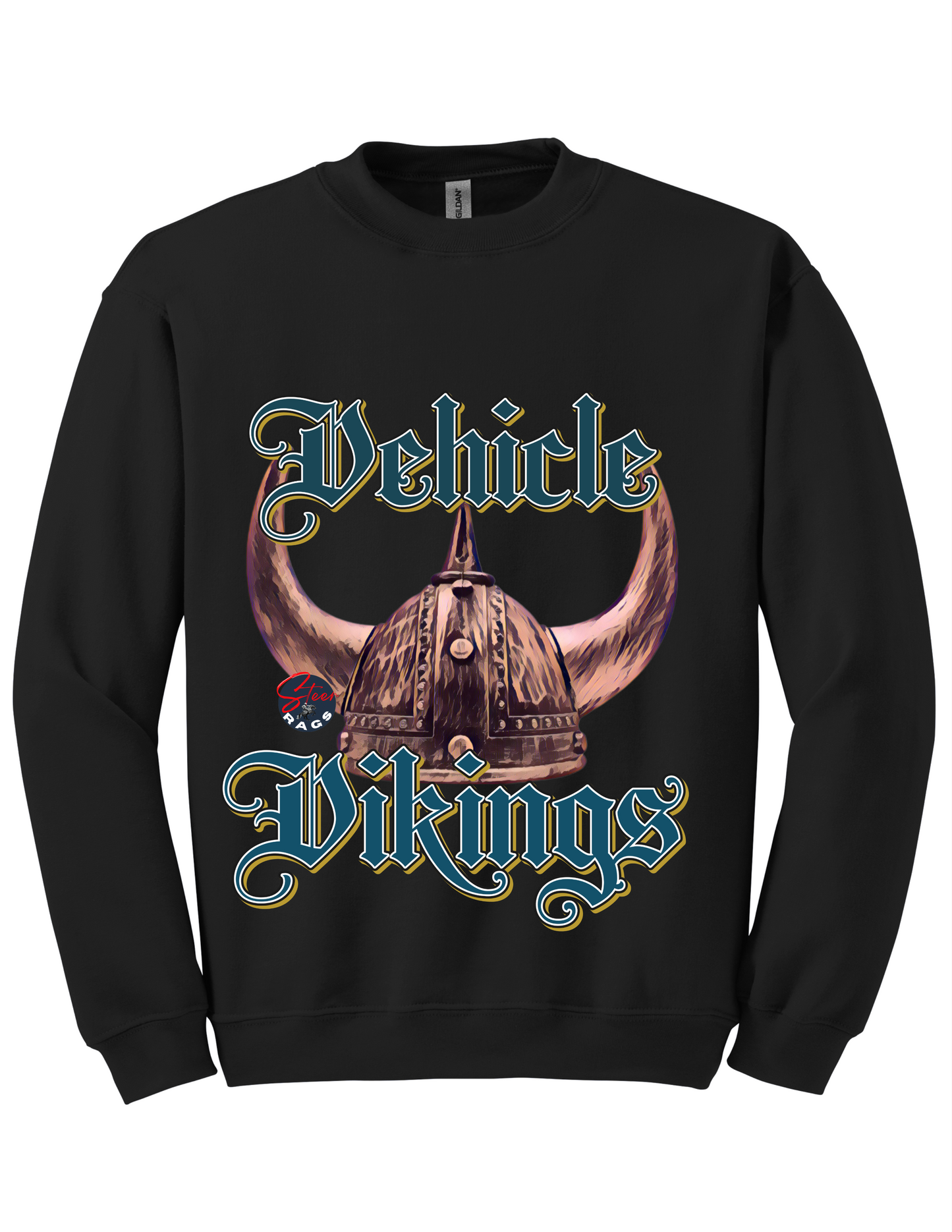 Vehicle Vikings Blue Print Sweatshirt