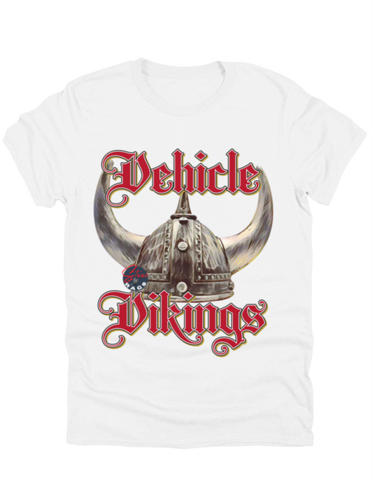 Vehicle Vikings Red Print T-shirt